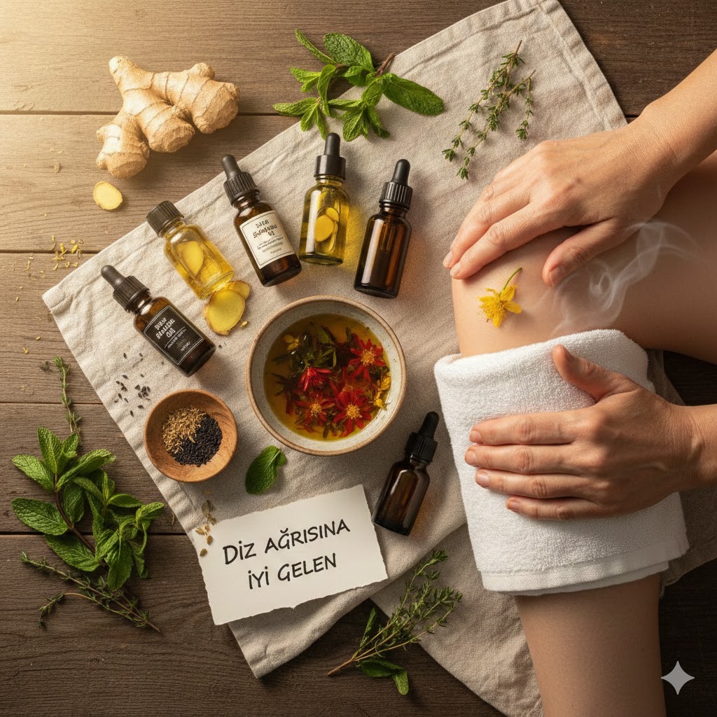 Diz ağrısına iyi gelen bitkisel yağlar ve masaj uygulaması