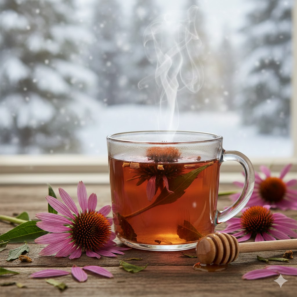 Bağışıklık güçlendirici ekinezya çayı neye iyi gelir görseli