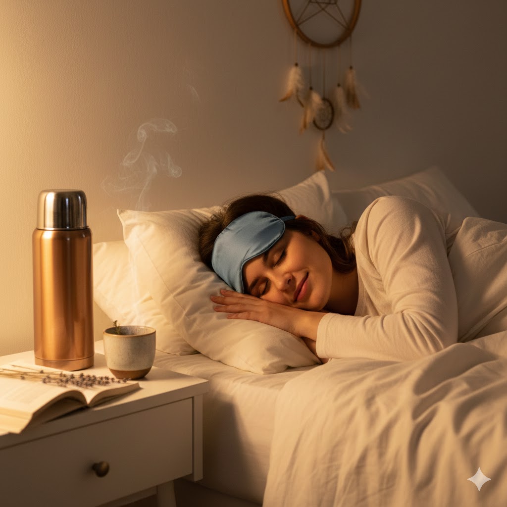 Uykusuzluğa son veren şifalı bitkiler; cam çaydanlıkta demlenmiş bitki çayı, papatya, lavanta ve kediotu ile hazırlanan doğal uyku kürü